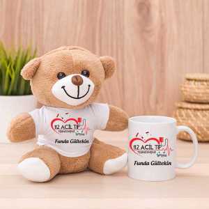  - 112 Acil Tıp Teknisyeni Hediye Peluş Ayıcık ve Kupa Bardak