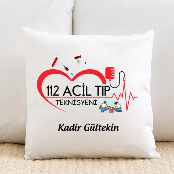 112 Acil Tıp Teknisyenine Hediye Yastık