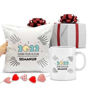 - 2022 Mesajlı Kupa Bardak ve Yastık  - 2022 Mesajlı Kupa Bardak ve Yastık
