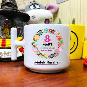  - 8 Mart Kadınlar Günü Kutlu Olsun Latte Fincanı
