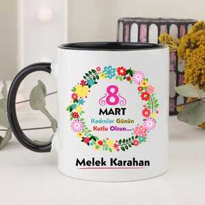 8 Mart Temalı İsimli Kupa Bardak - Thumbnail