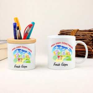 - Anasınıfı Öğretmenine Hediye Kupa Bardak ve Kalemlik Seti  - Anasınıfı Öğretmenine Hediye Kupa Bardak ve Kalemlik Seti