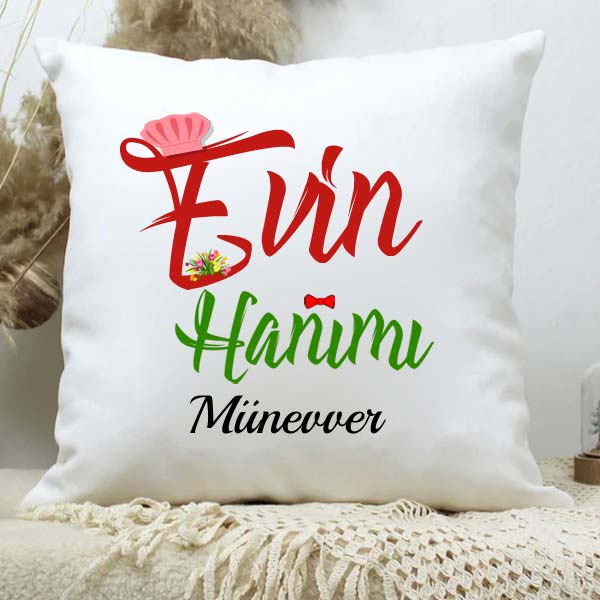 Anneye Hediye Evin Hanımı Yastık