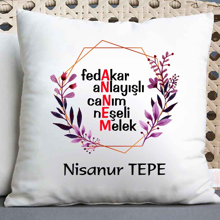 Anneye Hediye İsimli Yastık