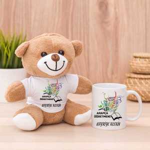 - Arapça Öğretmenine Hediye Peluş Ayıcık ve Kupa Bardak  - Arapça Öğretmenine Hediye Peluş Ayıcık ve Kupa Bardak