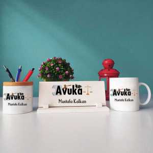  - Avukata Hediye Kupa Bardağı Kalemliği ve İsimliği