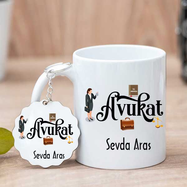 Avukata Hediye Kupa Bardak Ve Anahtarlık
