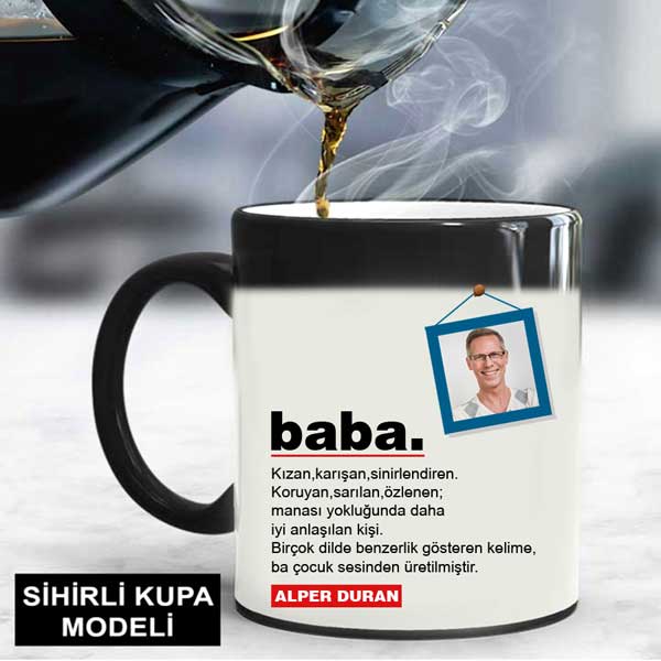 Babaya Özel Fotoğraflı Kupa Bardak