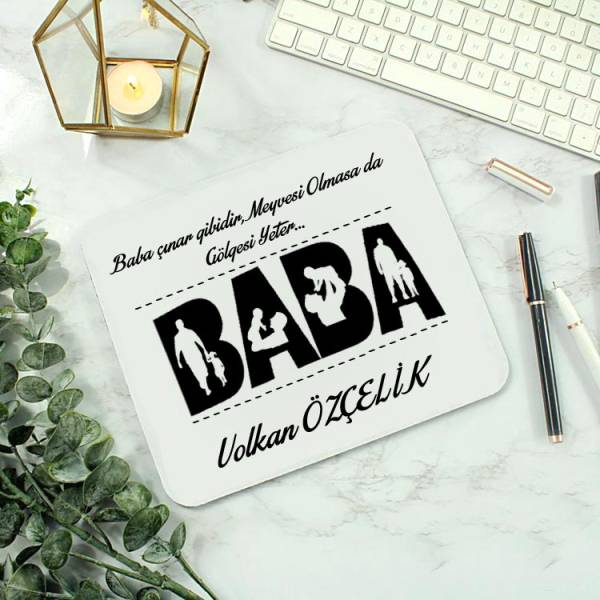 Babalara Özel İsimli Mouse Pad