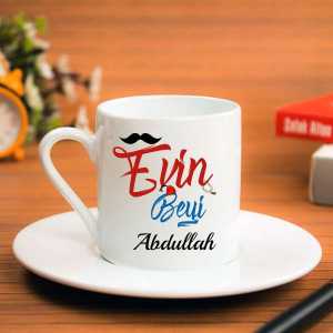 Babaya Hediye Evin Beyi Türk Kahvesi Fincanı - Thumbnail