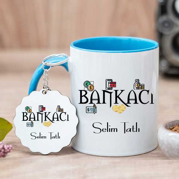 Bankacıya Hediye Kupa Bardak Ve Anahtarlık