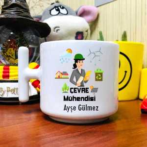 - Bayan Çevre Mühendisi Latte Fincanı  - Bayan Çevre Mühendisi Latte Fincanı