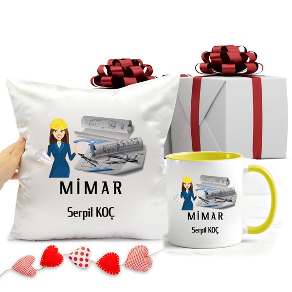 Bayan Mimar Kupa Bardak Ve Yastık