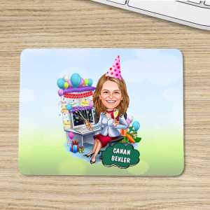  - Bayana Yeni Yıl Hediyesi Karikatürlü Mouse Pad