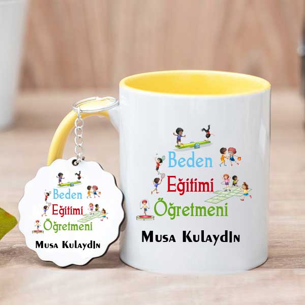 Beden Eğitimi Öğretmenine Hediye Kupa Bardak Ve Anahtarlık