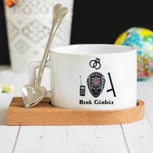 - Bekçi Ahşap Altlıklı Lüks Fincan Seti  - Bekçi Ahşap Altlıklı Lüks Fincan Seti