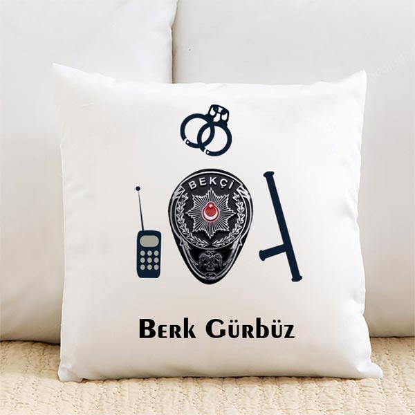 Bekçiye Hediye İsimli Özel Yastık