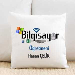 Bilgisayar Öğretmenine Hediye İsimli Yastık - Thumbnail