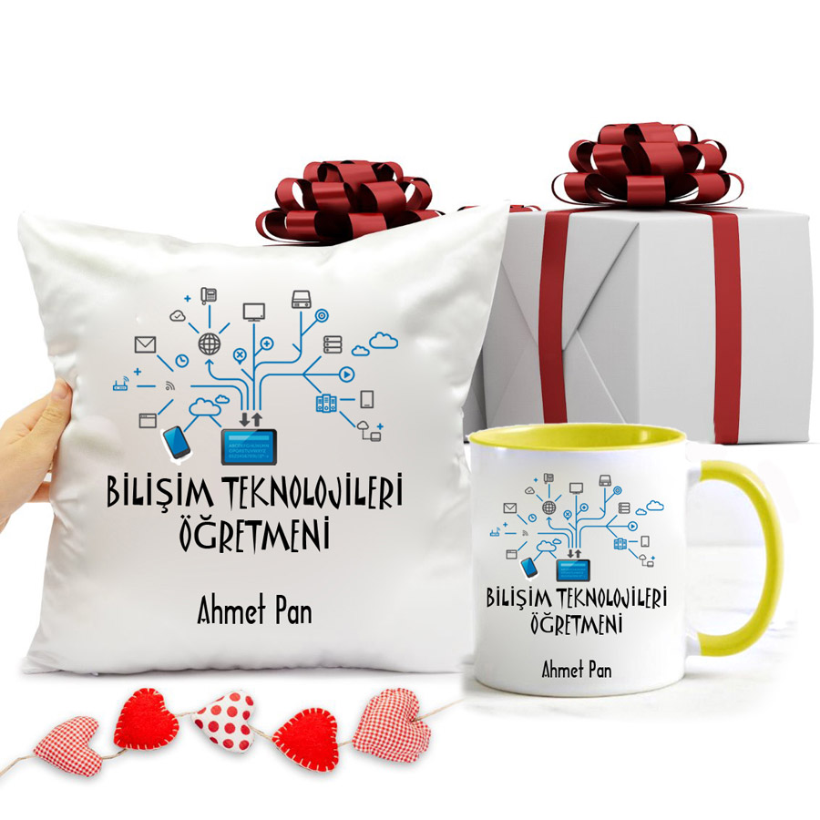 Bilişim Teknolojileri Öğretmeni Kupa Bardak Ve Yastık