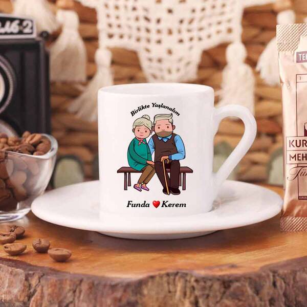 Birlikte Yaşlanalım Türk Kahve Fincanı
