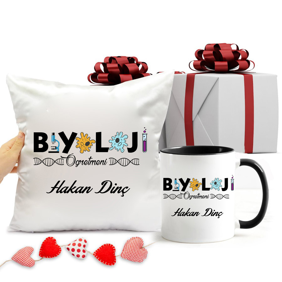 Biyoloji Öğretmenine Özel Kupa Bardak Ve Yastık