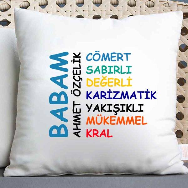 Canım Babam Yazılı İsimli Yastık