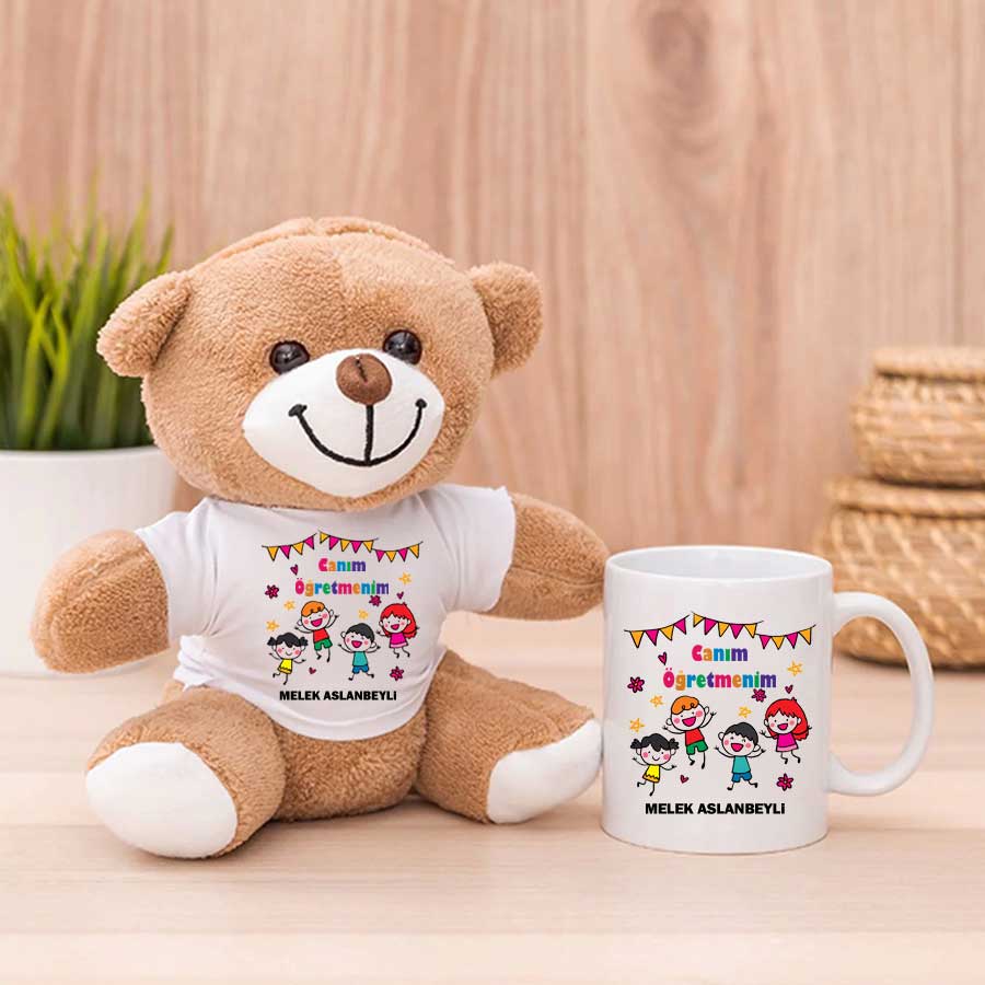 Canım Öğretmenim Peluş Ayıcık Ve Kupa Bardak