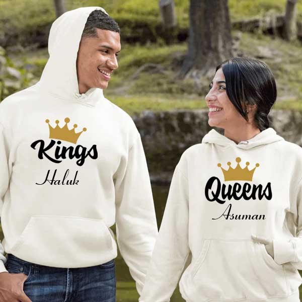 Çiftlere Özel Kings Queens Sweatshirt
