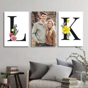  - Çiftlere Özel Üçlü Kanvas Tablo