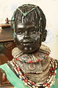 Dekoratif Afrikalı Kadın Biblo - Thumbnail