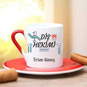 Diş Hekimi Türk Kahve Fincan - Thumbnail