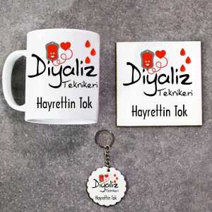 - Diyaliz Teknikeri Kupa Bardak Altlık ve Anahtarlık Hediye Seti  - Diyaliz Teknikeri Kupa Bardak Altlık ve Anahtarlık Hediye Seti
