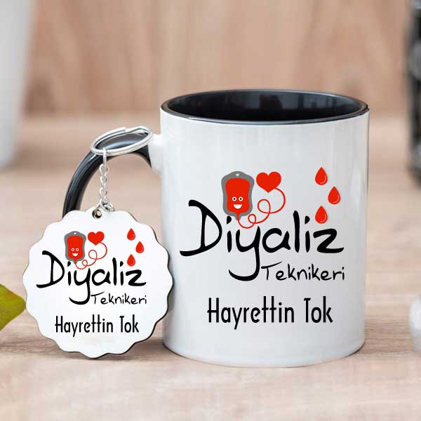 Diyaliz Teknikerine Hediye Kupa Bardak ve Anahtarlık