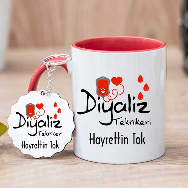 Diyaliz Teknikerine Hediye Kupa Bardak ve Anahtarlık