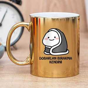 - Dobarlan Bırakma Kendini Aynalı Gold Kupa Bardak  - Dobarlan Bırakma Kendini Aynalı Gold Kupa Bardak