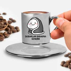 - Dobarlan Bırakma Kendini Aynalı Türk Kahvesi Fincanı Gümüş  - Dobarlan Bırakma Kendini Aynalı Türk Kahvesi Fincanı Gümüş