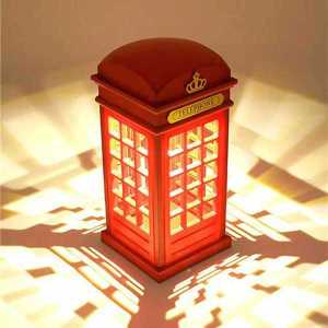 Dokunmatik Londra Telefon Kulübesi Gece Lambası - Thumbnail