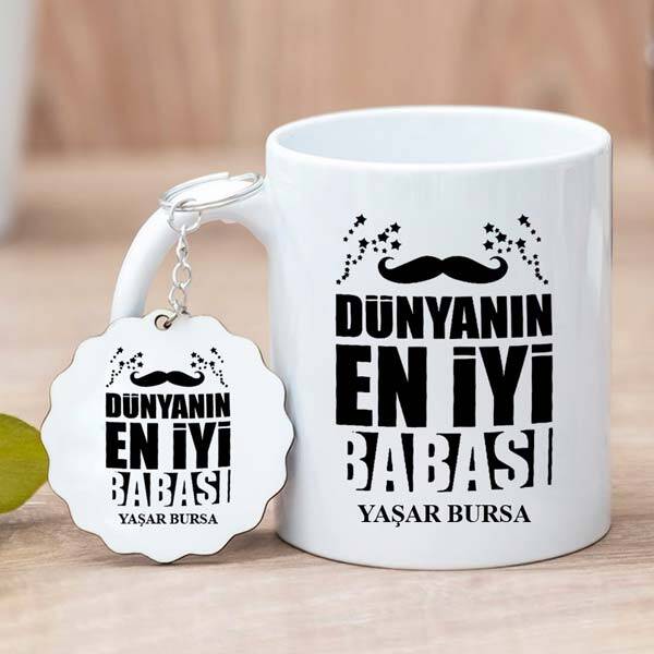 Dünyanın En İyi Babası Kupa Bardak ve Anahtarlık Hediye Seti