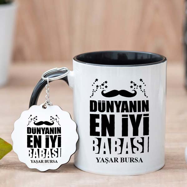 Dünyanın En İyi Babası Kupa Bardak Ve Anahtarlık Hediye Seti