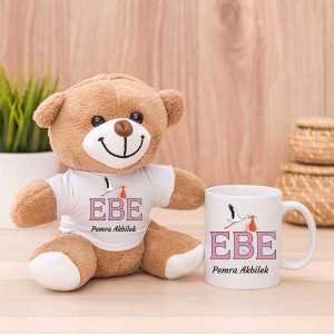  - Ebeye Hediye Peluş Ayıcık ve Kupa Bardak