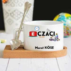 - Eczacı Ahşap Altlıklı Lüks Fincan Seti  - Eczacı Ahşap Altlıklı Lüks Fincan Seti