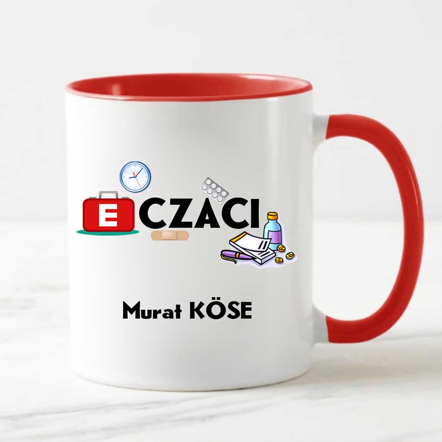 Eczacıya Hediye İsimli Kupa Bardak