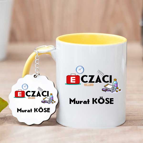 Eczacıya Hediye Kupa Bardak Ve Anahtarlık