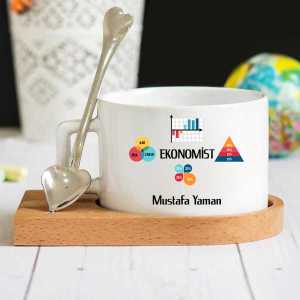 - Ekonomist Ahşap Altlıklı Lüks Fincan Seti  - Ekonomist Ahşap Altlıklı Lüks Fincan Seti