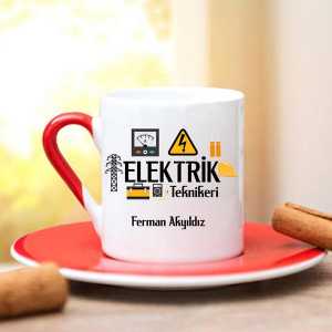 Elektrik Teknikeri Türk Kahve Fincanı - Thumbnail