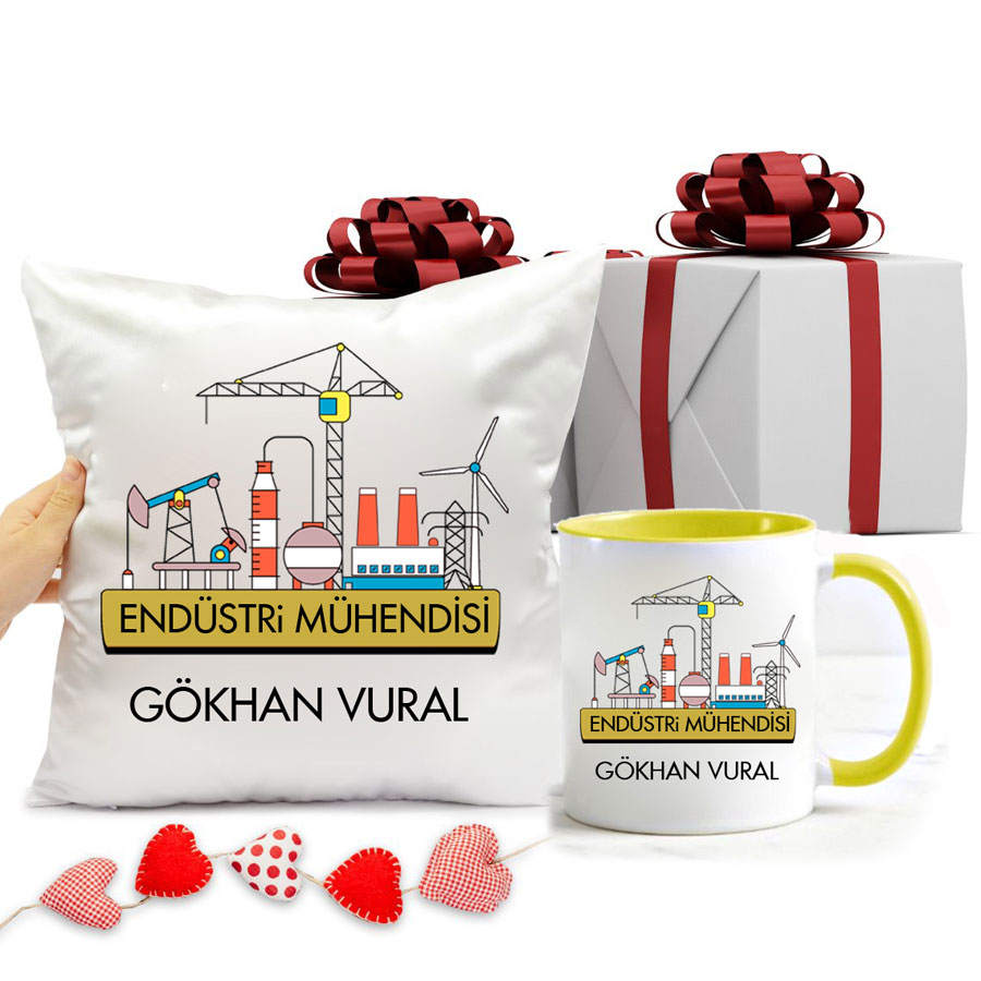 Endüstri Mühendisi Kupa Bardak Ve Yastık