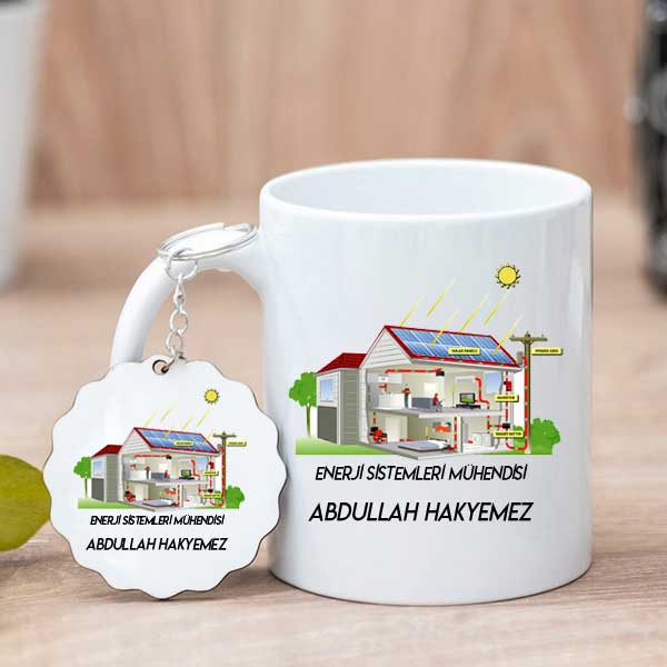 Enerji Sistemleri Mühendisine Hediye Kupa Bardak Ve Anahtarlık