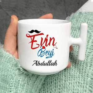 Evin Beyi Evin Hanımı Latte Fincanı - Thumbnail
