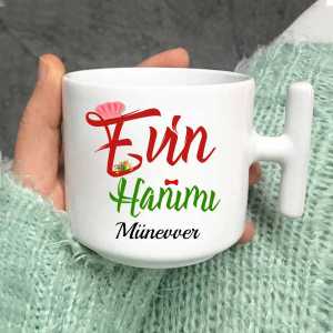 Evin Beyi Evin Hanımı Latte Fincanı - Thumbnail