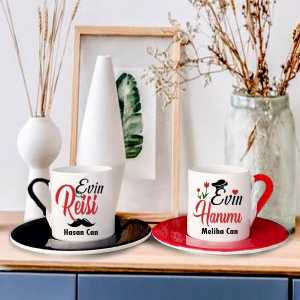  - Evin Reisi Evin Hanımı İsimli Türk Kahve Fincanı
